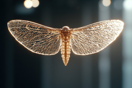 Intricate golden insect wingsの素材