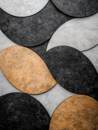 abstract stone and metal shapesの素材