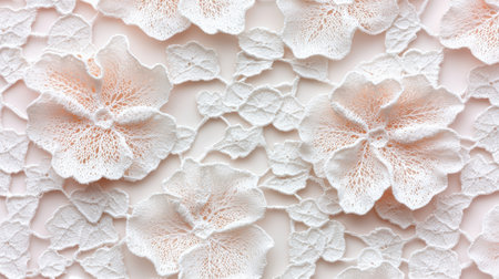 Delicate white floral patternの素材