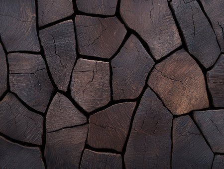 Charred wooden texture backgroundの素材
