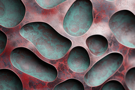 Vibrant abstract copper and turquoise backgroundの素材