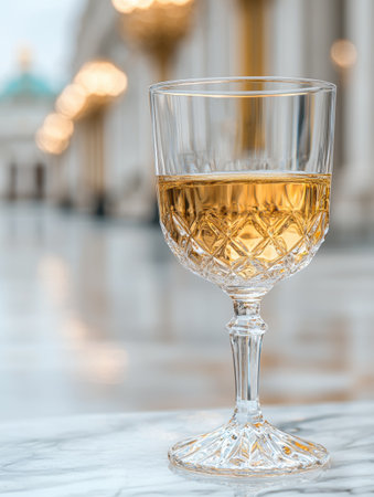 glass of whiskey on a marble tableの素材