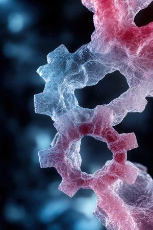 Intricate crystal structure with vibrant colorsの素材