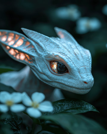 Close-up of a vibrant blue gecko with intricate skin patternsの素材