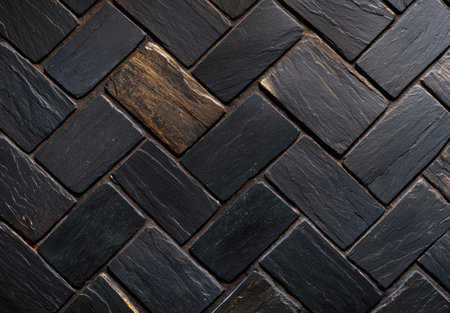 Textured black slate tilesの素材