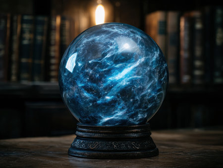Mystical crystal ball with ethereal energyの素材