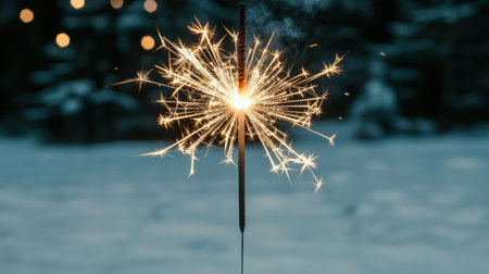 Sparkling firework display in the night skyの素材