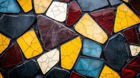 Colorful mosaic tiles backgroundの素材