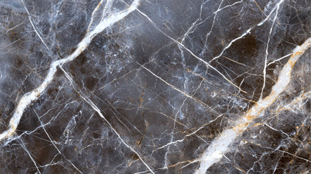 Elegant dark gray marble texture with intricate patternsの素材