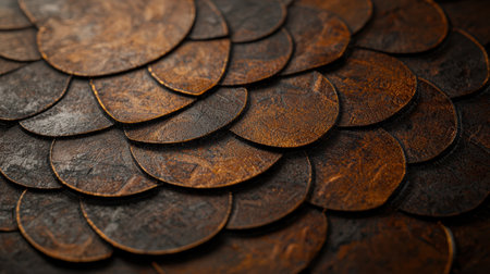 Pile of rustic wooden discsの素材