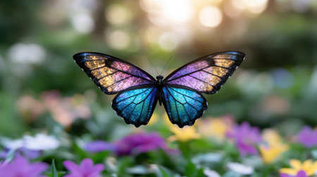 Vibrant butterfly with colorful wingsの素材