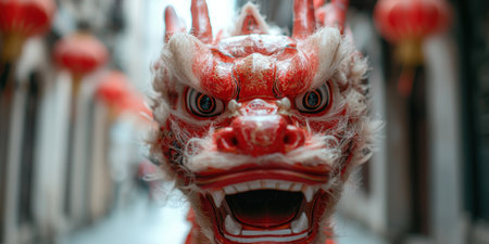 Vibrant chinese dragon maskの素材