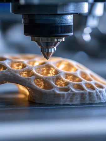 3d printing metal component close-upの素材