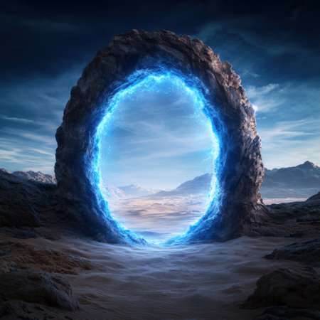 Magical portal in the mountainsの素材