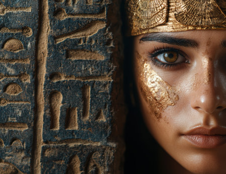 Mysterious ancient egyptian womanの素材