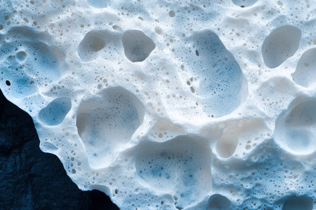 Frozen bubbles in the snowの素材