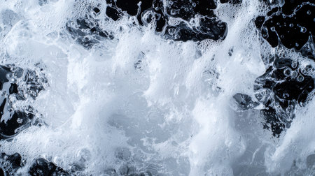 Bubbles and foam in waterの素材