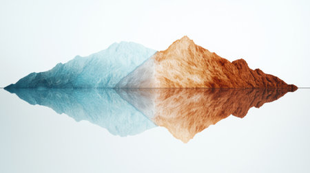 Serene mountain lake reflectionの素材