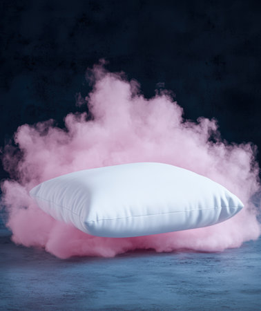 Surreal pillow in pink smokeの素材