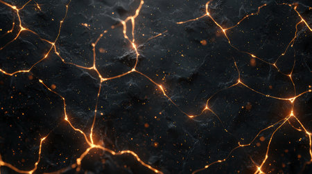 Glowing neural network abstract backgroundの素材