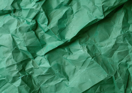 crumpled green paper texture backgroundの素材