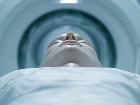person undergoing medical imaging procedureの素材