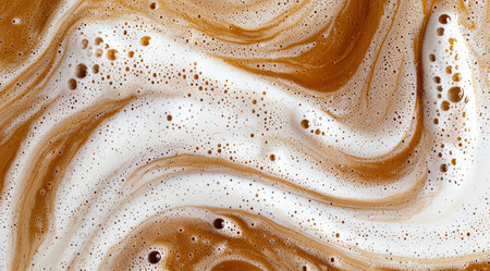 Swirling patterns of golden honey and bubblesの素材