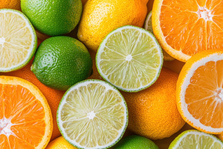 Assortment of fresh citrus fruitsの素材