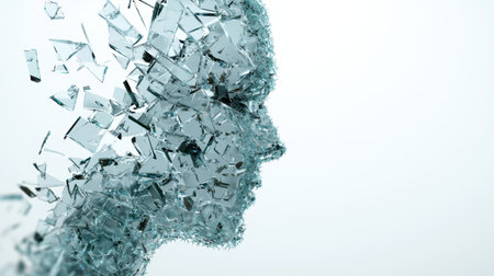 Shattered glass abstract backgroundの素材