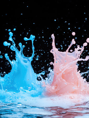 Colorful water splashの素材