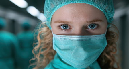 healthcare worker in protective gearの素材