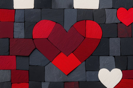 abstract heart mosaic artの素材