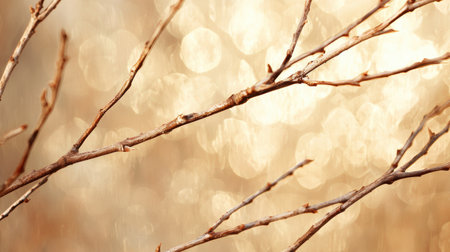 Intricate branches with blurred backgroundの素材