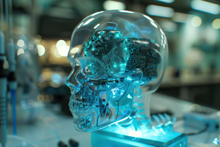 Futuristic Artificial Intelligence Skullの素材