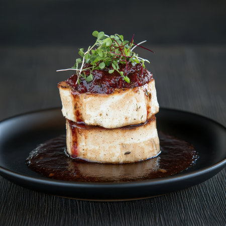Delicious seared tofu with sweet and savory glazeの素材
