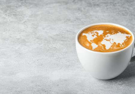 world map coffee artの素材