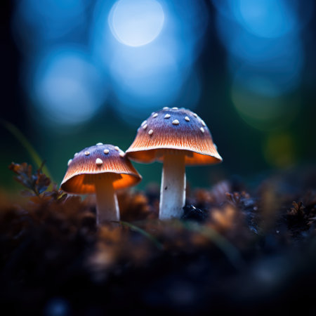 Magical mushrooms in the forestの素材