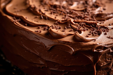 Decadent chocolate cake with rich frostingの素材