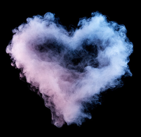 Swirling heart-shaped smoke cloudの素材