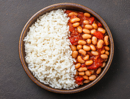 Hearty bean and rice dishの素材