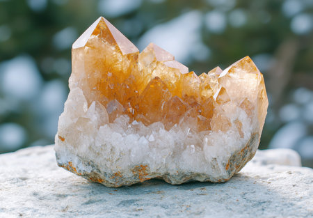 Cluster of natural quartz crystalsの素材