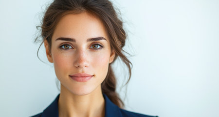 Confident and thoughtful young womanの素材