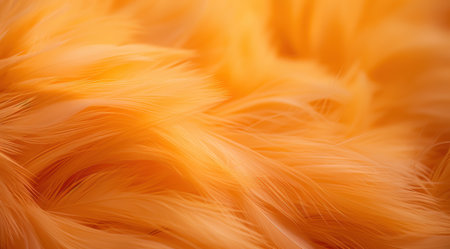 Vibrant orange feathers in soft focusの素材