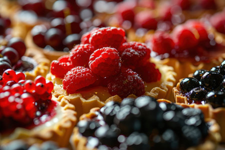 Delicious fresh berries and pastryの素材