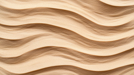 Smooth sand dunes in the desertの素材