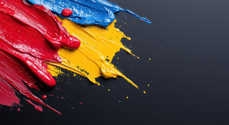 Vibrant paint splatter abstract backgroundの素材