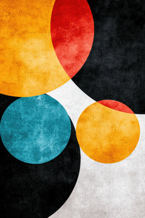 Vibrant abstract geometric shapesの素材