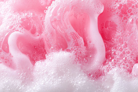 Vibrant pink and white bubbly abstract backgroundの素材