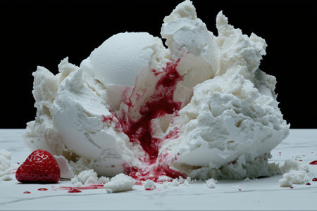 Delicious strawberry ice cream scoopの素材