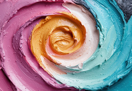 Vibrant abstract paint swirlsの素材